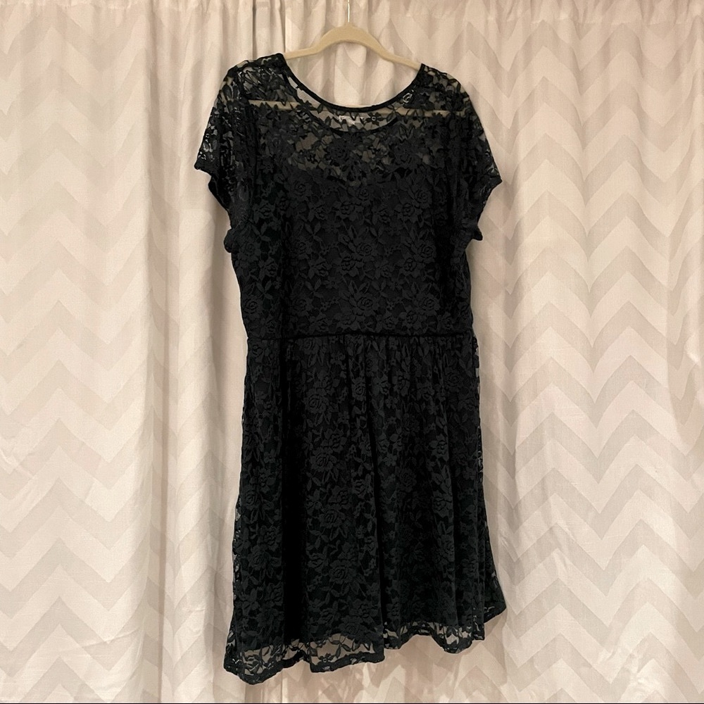 Maurices Emerald Lace Skater Dress